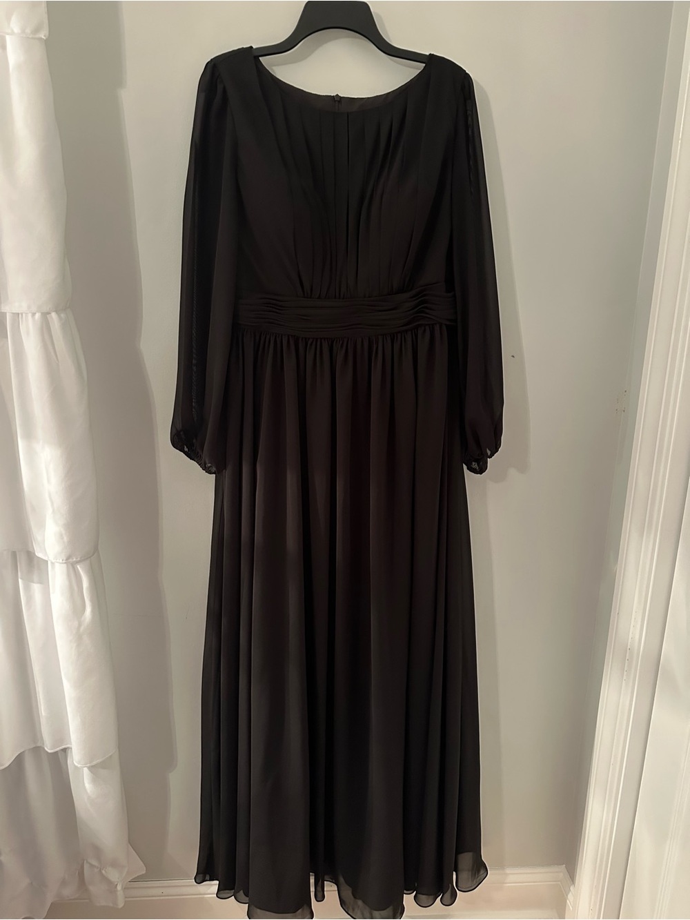 JJs House Black Long Sleeve Chiffon Maxi Dress
